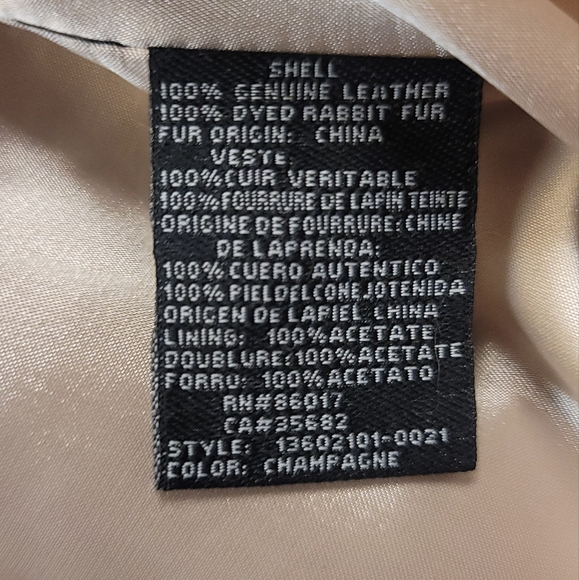 Bebe genuine leather & Genuine rabbit fur coat - Picture 6 of 13